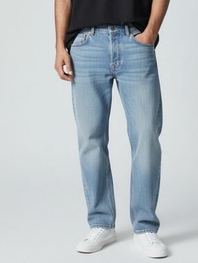 Levi's 569 Light Blue Straight Leg Jeans 36x34